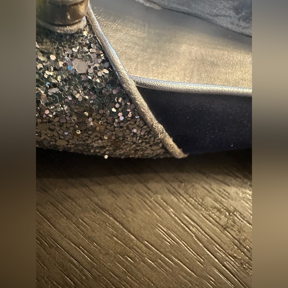 Navy blue Satin Miu Miu flats - Picture 6 of 6